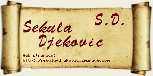 Sekula Đeković vizit kartica